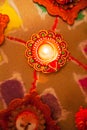 Hindu Rangoli diva hinduism divali new year hol Royalty Free Stock Photo