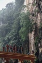 Hindu`s divine statue in top of the gate of Batu Caves near Kuala Lumpur, Malaysia. Royalty Free Stock Photo