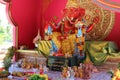 Hindu sacred elephant statues Ganesh or Ganesha, god of Hindu people, worshiping beautiful colors.
