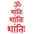 hindu Sacred Mantra Om Shanti