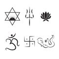 Hindu sacred religious symbols iconography