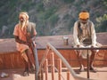 Hindu Saint visiting a mountain temple