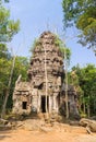 Hindu sanctuary situated name Ta Krabey stone castle Royalty Free Stock Photo