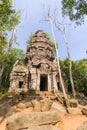 Hindu sanctuary situated name Ta Krabey stone castle Royalty Free Stock Photo