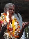 Hindu shaman priests swallow fire