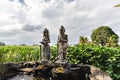 Hindu statue in a Rice terrace