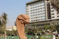 Hindu statue of snakes, Baron Empain Palace, Cairo, Egypt Royalty Free Stock Photo