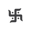 Hindu swastika vector icon