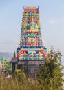 Hindu temple with colorful decoration in the area of Siddhesvara Dhaam in Namchi. Sikkim, India Royalty Free Stock Photo