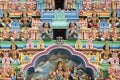 Hindu temple detail in singapore Royalty Free Stock Photo