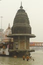 A hindu temple in ganga river at haridwar