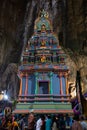 Hindu Temple inside of the Batu Caves area during Thaipusam Royalty Free Stock Photo