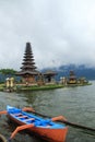 Hindu temple on lake in Bali, Indonesia Royalty Free Stock Photo