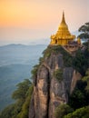 The Hindu temple is located on a steep and beautiful cliff Royalty Free Stock Photo