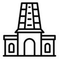 Hindu temple, maha temple Isolated Vector Icon which can be easily modified or edit