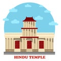 Hindu temple or mandir facade exterior view