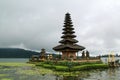 Hindu temple with many layers on lake in Bali, Indonesia Royalty Free Stock Photo