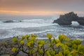 Hindu temple Pura Tanah Lot and sunset Bali, Indonesia Royalty Free Stock Photo