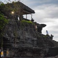Hindu temple Pura Tanah Lot and sunset Bali, Indonesia, Tanah Lot Temple, Bali, Indonesia Royalty Free Stock Photo