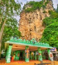 Hindu temple at the Ramayana Cave, Batu Caves in Kuala Lumpur, Malaysia Royalty Free Stock Photo