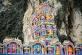 Hindu Temple and religious statues inside the Batu Caves temple, Malaysia.