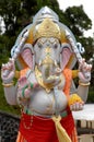 Hindu Temple, Sacred Grand Bassin lake,Detail of the statue of Ganesha