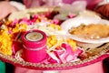 Hindu Rituals thali for welcome of the groom Royalty Free Stock Photo