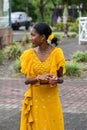 Hindu Woman at Grand Bassin Temple in Mauritius