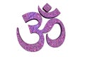 Hindu word reading Om or Aum symbol Royalty Free Stock Photo