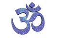 Hindu word reading Om or Aum symbol Royalty Free Stock Photo