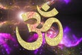 Hindu word reading Om or Aum symbol Royalty Free Stock Photo