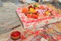 Hinduism flower offering Jagdish temple Udaipur India