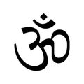 Hinduism Om religious symbol simple icon Royalty Free Stock Photo