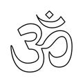 hinduism religion line icon vector illustration Royalty Free Stock Photo