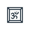 hinduism vector icon. hinduism editable stroke. hinduism linear symbol for use on web and mobile apps, logo, print media. Thin
