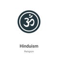 Hinduism vector icon on white background. Flat vector hinduism icon symbol sign from modern religion collection for mobile concept