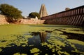 Hinduist temple and water pool Royalty Free Stock Photo