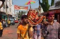 Hindus celebrate Holi festival take procession carrying idols