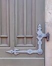 Hinge closeup, door detail Royalty Free Stock Photo