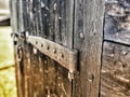 Hinge wooden locked door public