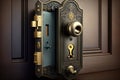 hinged door lock with keyhole, providing convenient and secure access