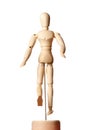 Hinged wooden mannequin on a stand Royalty Free Stock Photo