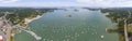 Hingham Harbor aerial view, Hingham, Massachusetts, USA Royalty Free Stock Photo