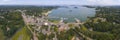 Hingham Harbor aerial view, Hingham, Massachusetts, USA Royalty Free Stock Photo