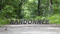 Hinking in the forest, randonnÃÂ©e is french word for hiking 3D rendering Royalty Free Stock Photo