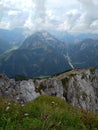 Hinking on the Seebergspitze, a mountain in tyrol Royalty Free Stock Photo