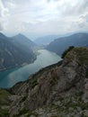 Hinking on the Seebergspitze, a mountain in tyrol, Austria Royalty Free Stock Photo