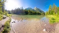 Hintersee lake in Berchtesgaden Alpine landscape panoramic view