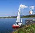 Hintersteinersee mountain lake, summer wellness attraction in Scheffau am Wilden Kaiser