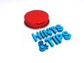 Hints and tips button Royalty Free Stock Photo